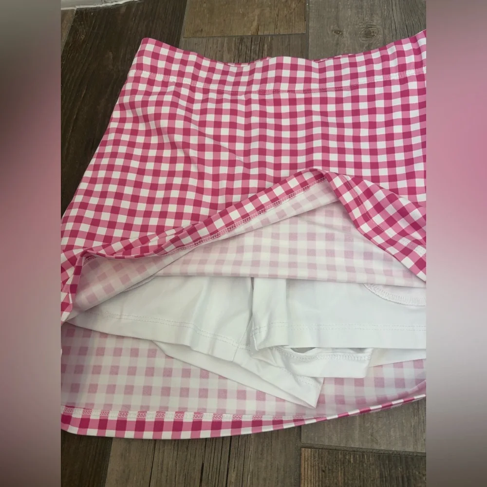 J McLaughlin gingham print skort - Picture 4 of 6